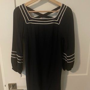 LOFT Navy 3/4 Sleeve Dress, XS